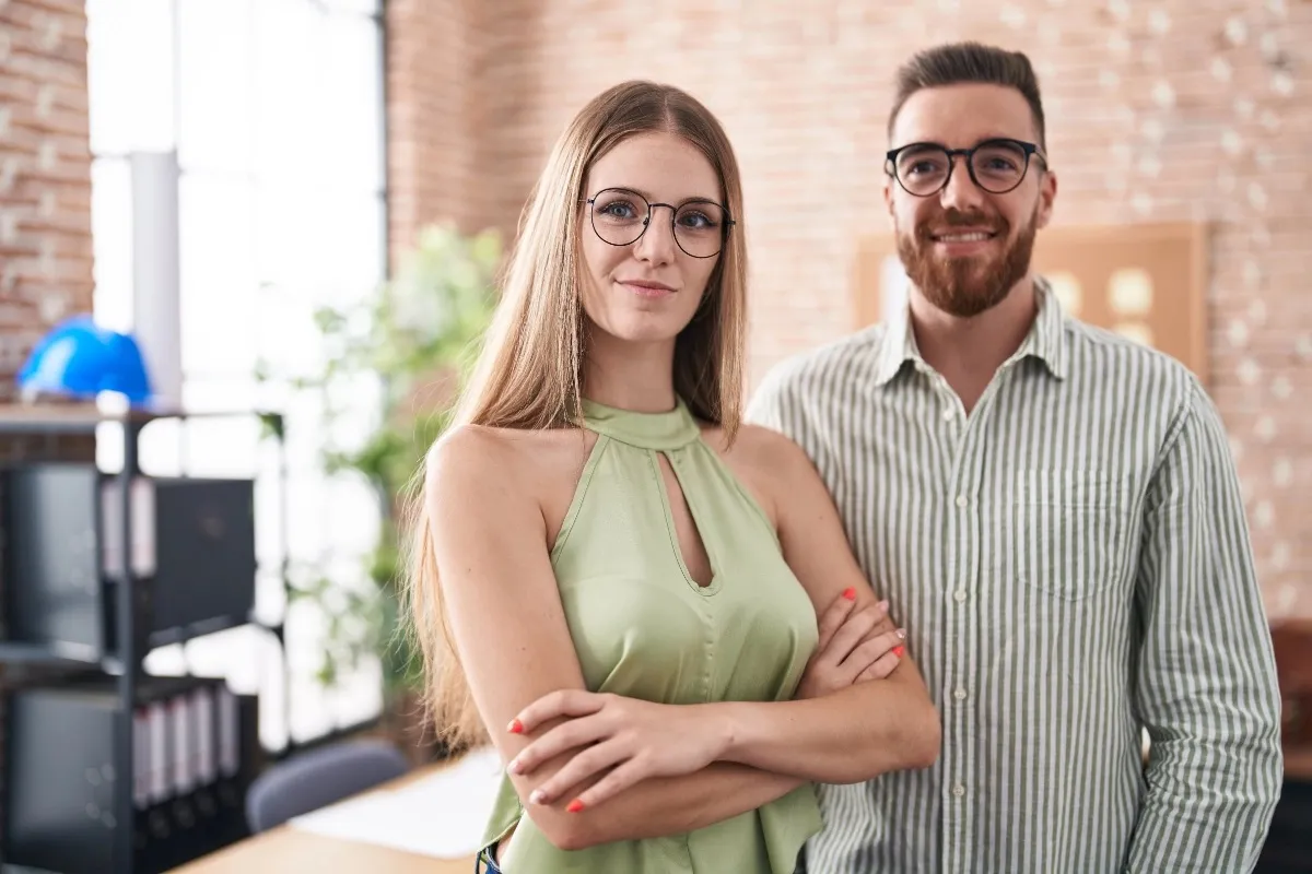 Giulia e Andrea Vinci, consulenti del lavoro dello Studio Vinci a Palermo